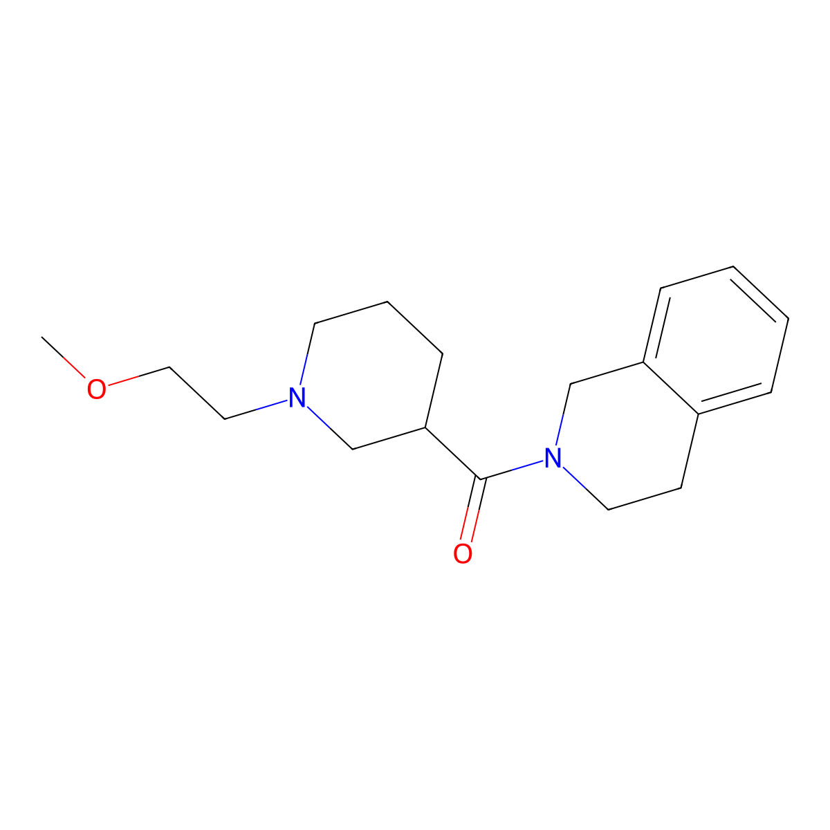 2-[1-(2-Methoxyethyl)piperidine-3-carbonyl]-1,2,3,4-tetrahydroisoquinoline molecular structure, CAS 3054589-01-1