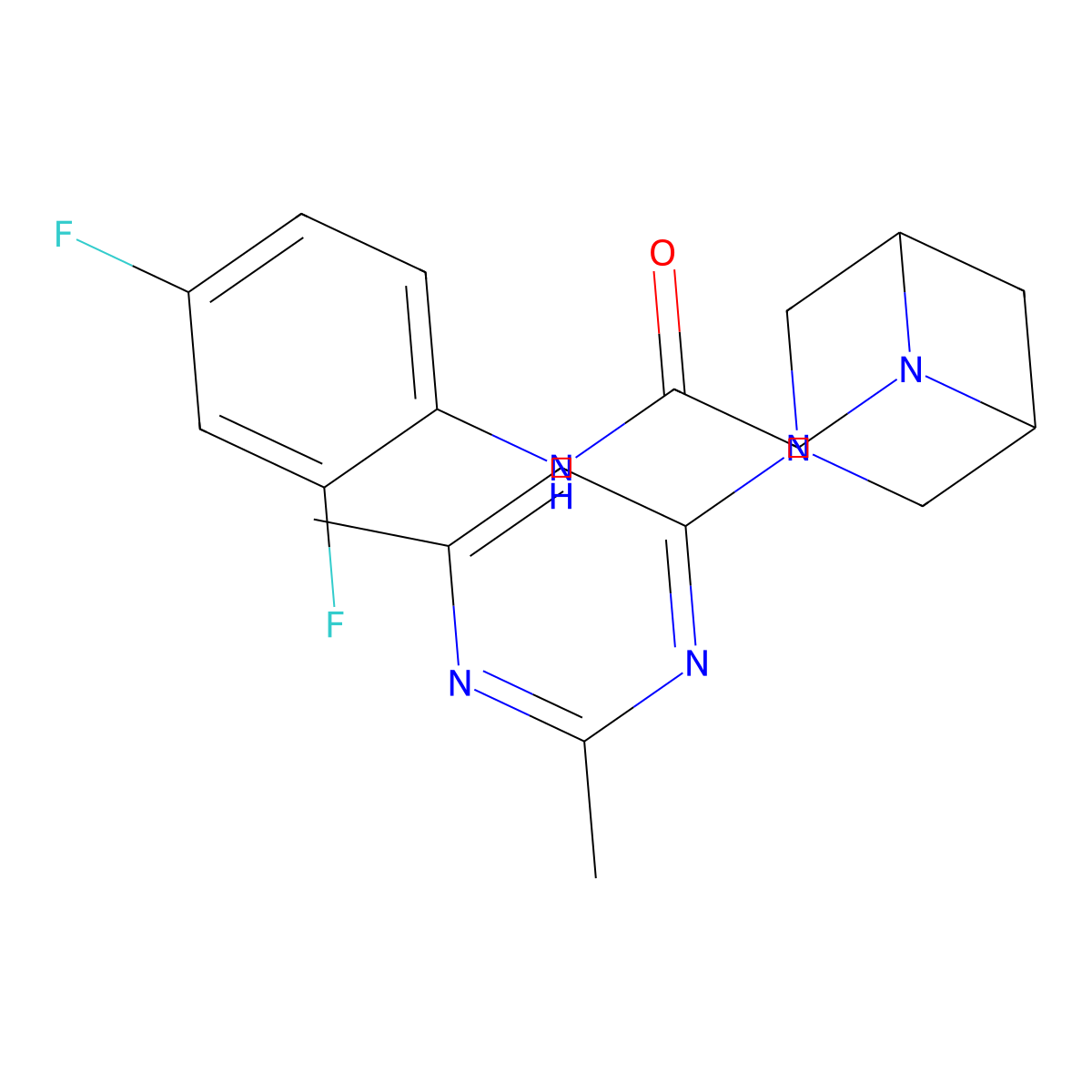 N-(2,4-difluorophenyl)-2-[3-(2,6-dimethylpyrimidin-4-yl)-3,6-diazabicyclo[3.1.1]heptan-6-yl]acetamide molecular structure, CAS 3054589-11-3