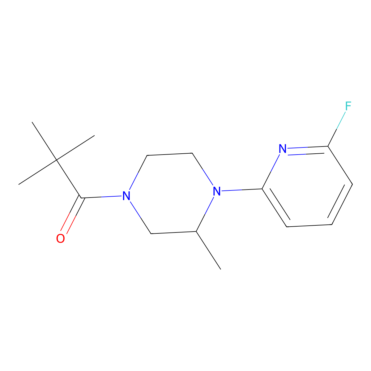 1-{3-[(6-Fluoropyridin-2-yl)(methyl)amino]pyrrolidin-1-yl}-2,2-dimethylpropan-1-one molecular structure, CAS 3054589-15-7