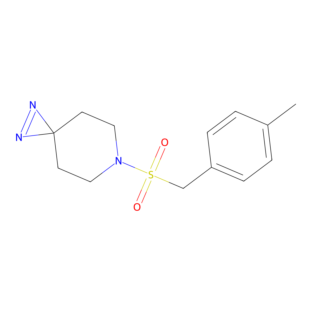 6-[(4-Methylphenyl)methanesulfonyl]-1,2,6-triazaspiro[2.5]oct-1-ene molecular structure, CAS 3054589-49-7