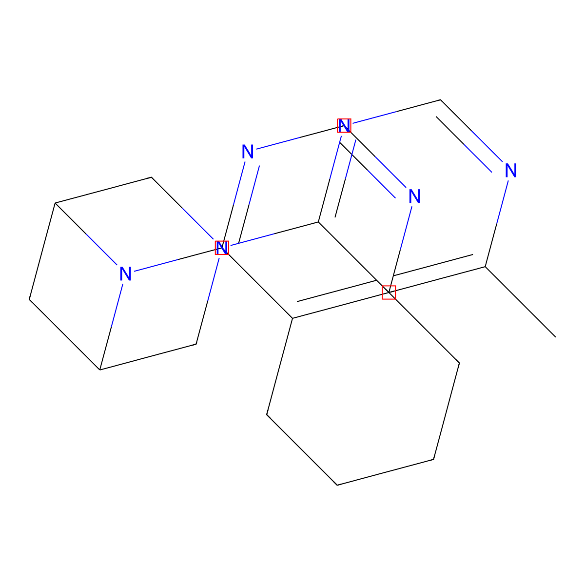 4-[3-(6-Methylpyrimidin-4-yl)-3,6-diazabicyclo[3.1.1]heptan-6-yl]-5,6,7,8-tetrahydroquinazoline molecular structure, CAS 3054589-67-9