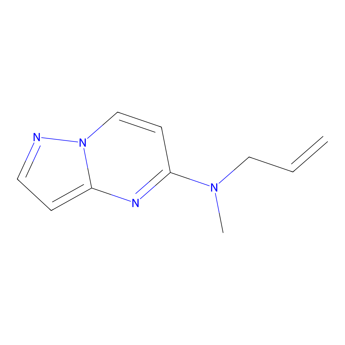 N-methyl-N-(prop-2-en-1-yl)pyrazolo[1,5-a]pyrimidin-5-amine molecular structure, CAS 3054589-88-4