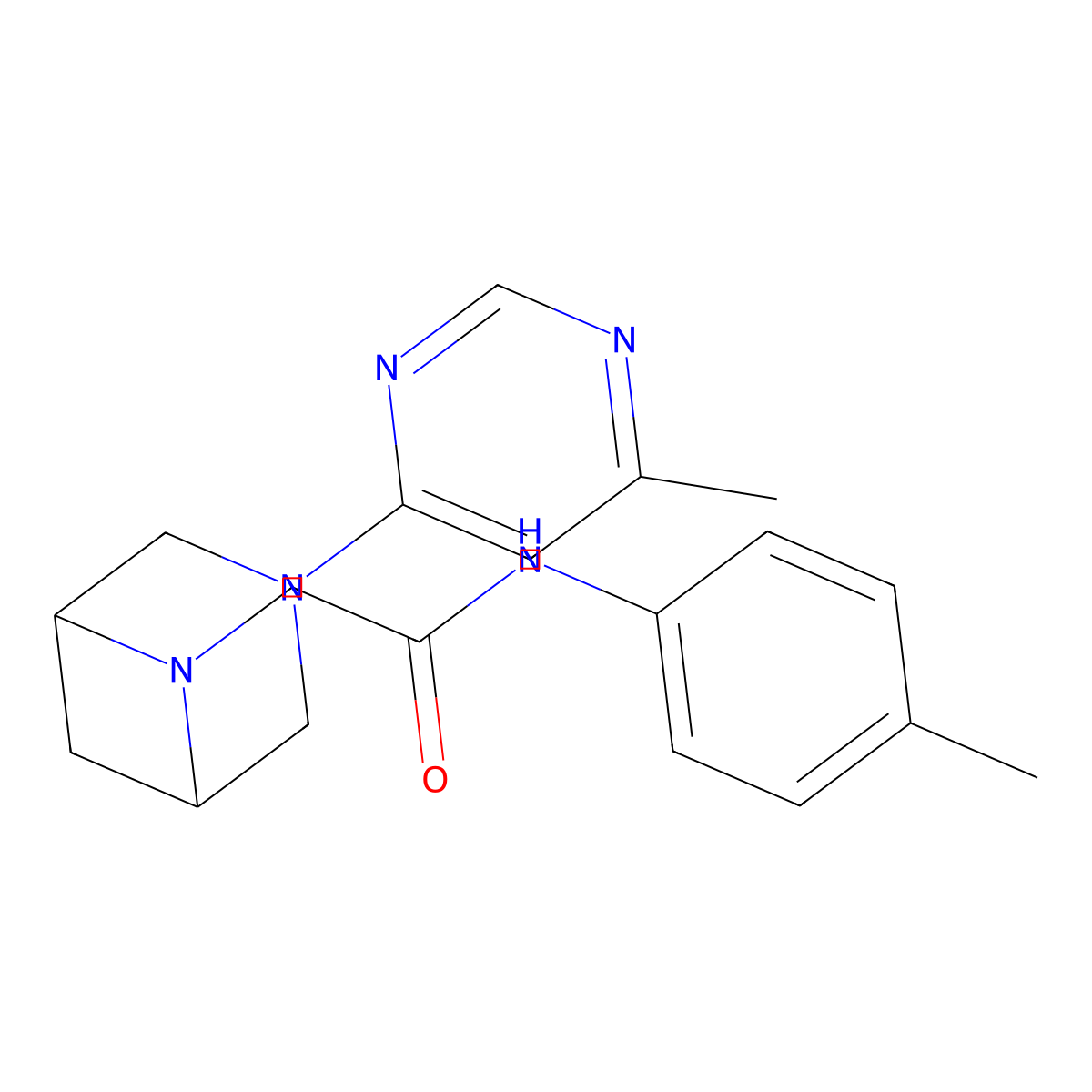 N-(4-methylphenyl)-2-[3-(6-methylpyrimidin-4-yl)-3,6-diazabicyclo[3.1.1]heptan-6-yl]acetamide molecular structure, CAS 3054589-90-8