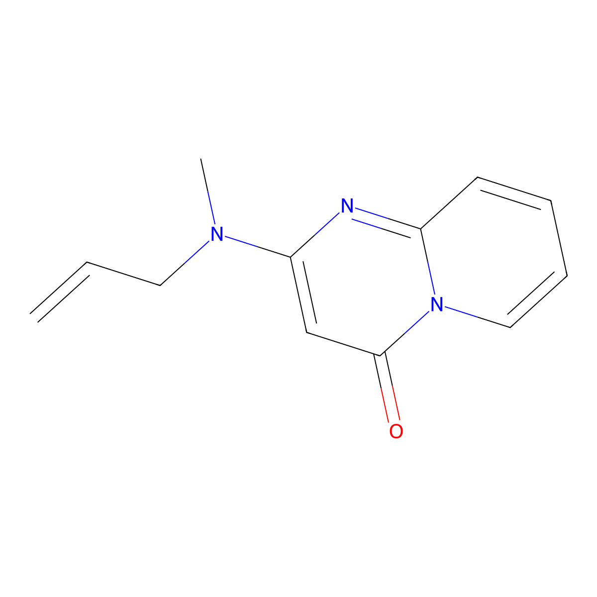 2-[methyl(prop-2-en-1-yl)amino]-4H-pyrido[1,2-a]pyrimidin-4-one molecular structure, CAS 3054589-91-9