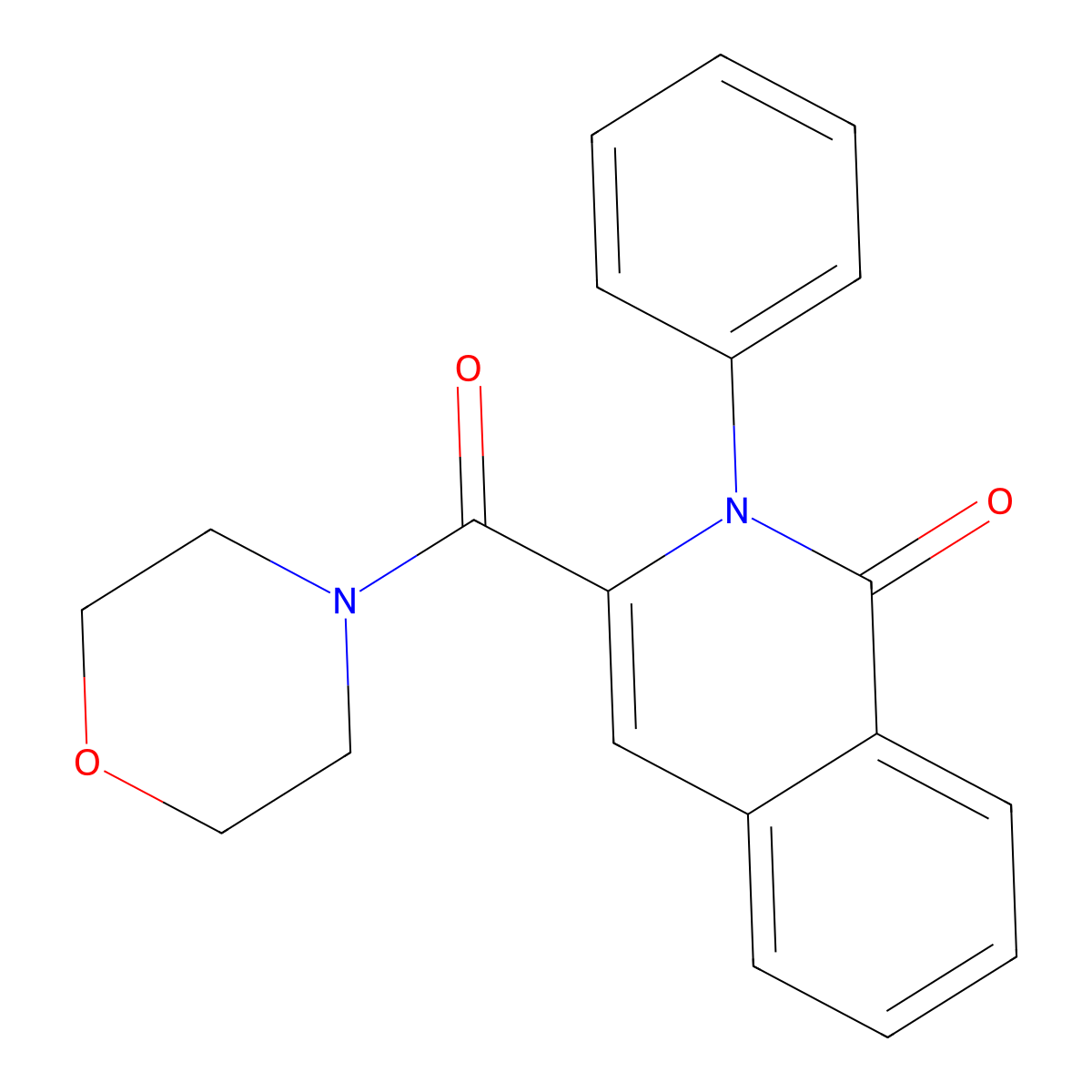 3-(Morpholine-4-carbonyl)-2-phenyl-1,2-dihydroisoquinolin-1-one molecular structure, CAS 3054590-01-8