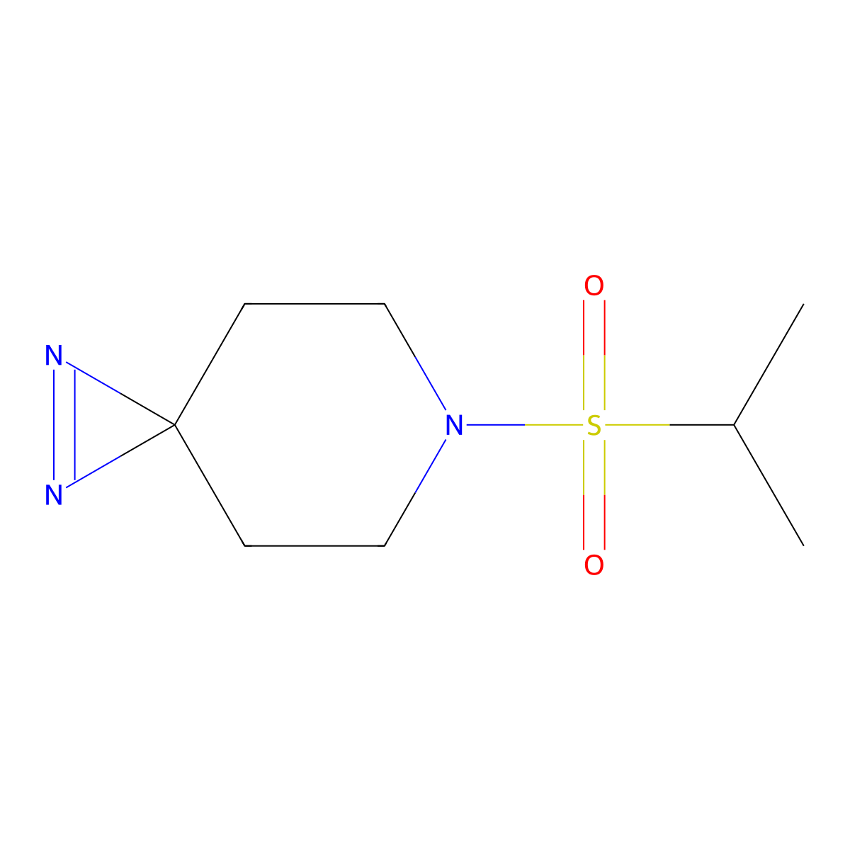 6-(Propane-2-sulfonyl)-1,2,6-triazaspiro[2.5]oct-1-ene molecular structure, CAS 3054590-07-4