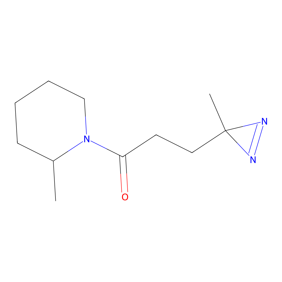 3-(3-methyl-3H-diazirin-3-yl)-1-(2-methylpiperidin-1-yl)propan-1-one molecular structure, CAS 3054590-30-3