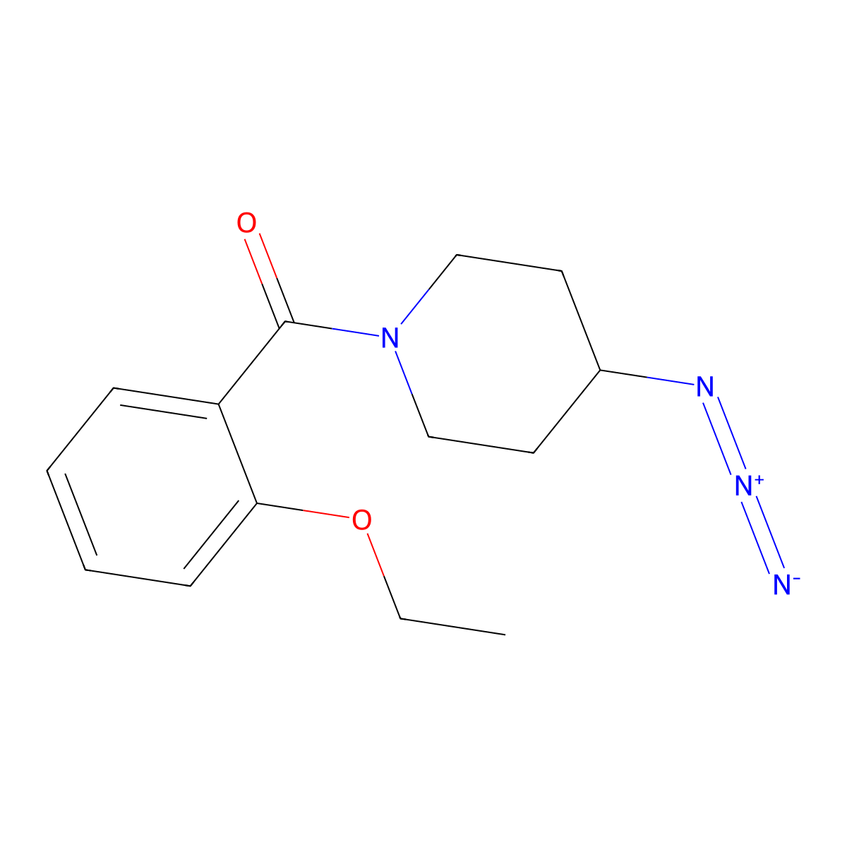 4-Azido-1-(2-ethoxybenzoyl)piperidine molecular structure, CAS 3054590-31-4