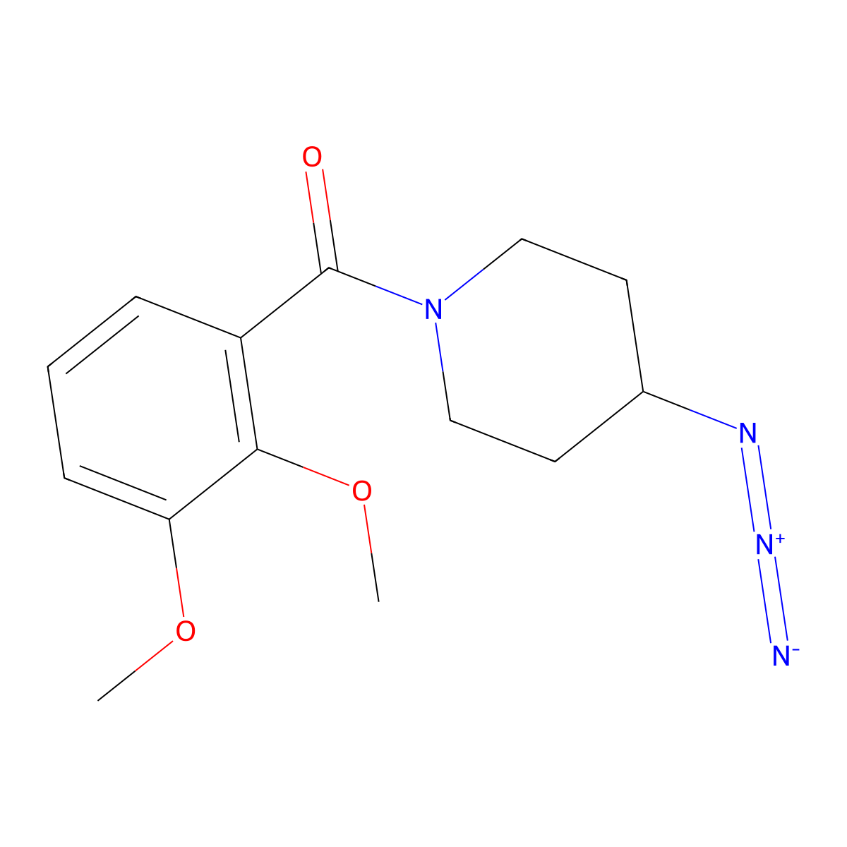(4-Azidopiperidin-1-yl)-(2,3-dimethoxyphenyl)methanone molecular structure, CAS 3054590-34-7