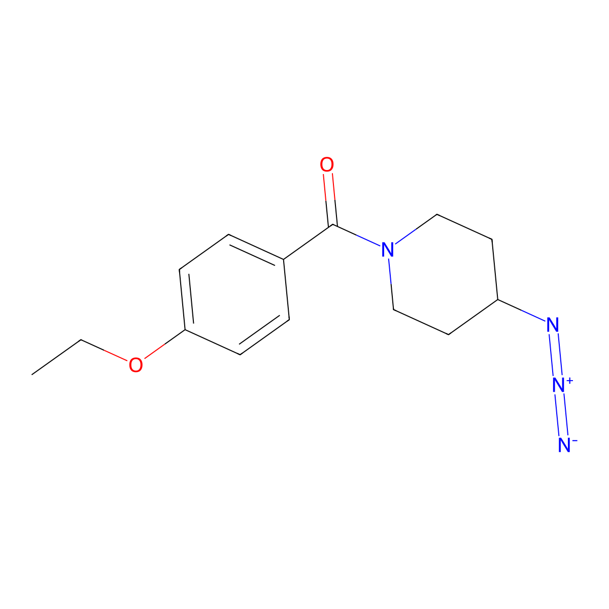 4-Azido-1-(4-ethoxybenzoyl)piperidine molecular structure, CAS 3054590-39-2