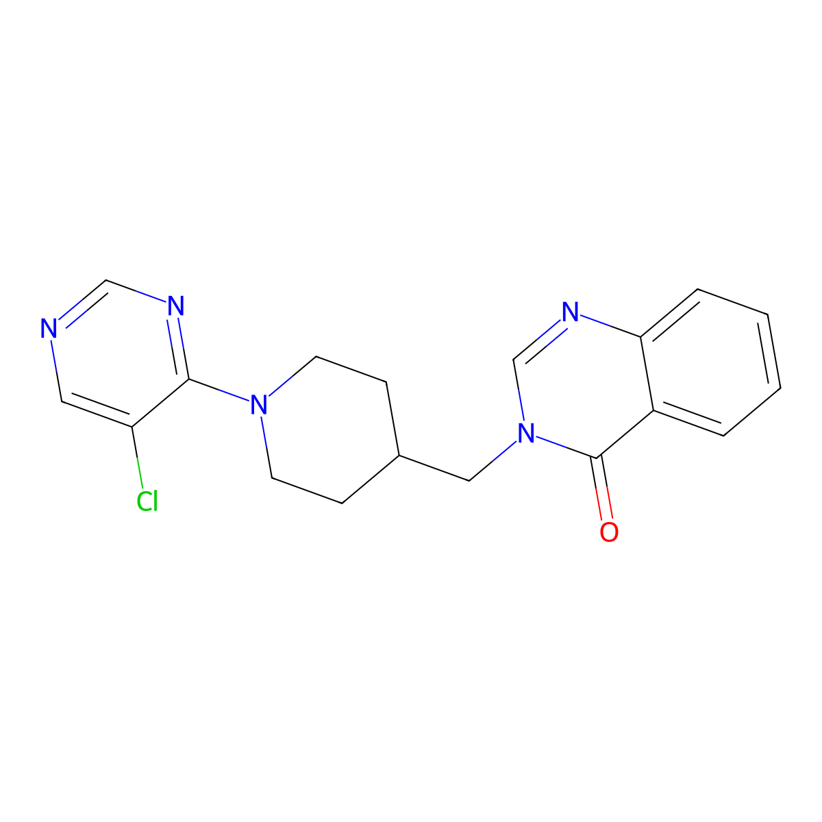 3-{[1-(5-Chloropyrimidin-4-yl)piperidin-4-yl]methyl}-3,4-dihydroquinazolin-4-one molecular structure, CAS 3054590-58-5