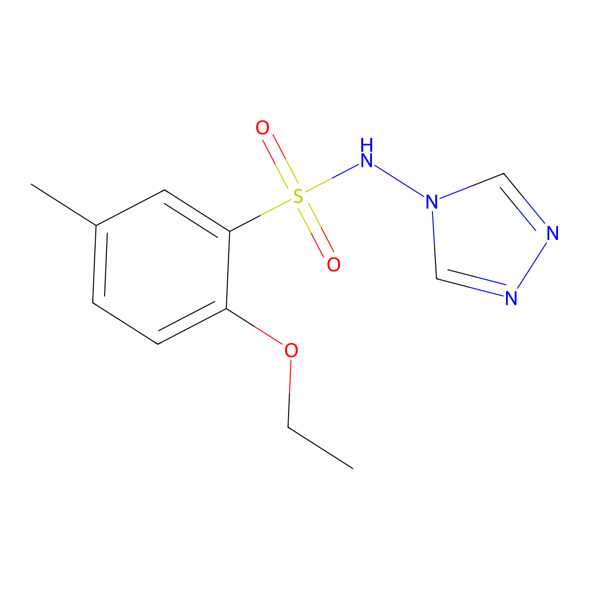 2-ethoxy-5-methyl-N-(4H-1,2,4-triazol-4-yl)benzene-1-sulfonamide molecular structure, CAS 3054590-69-8