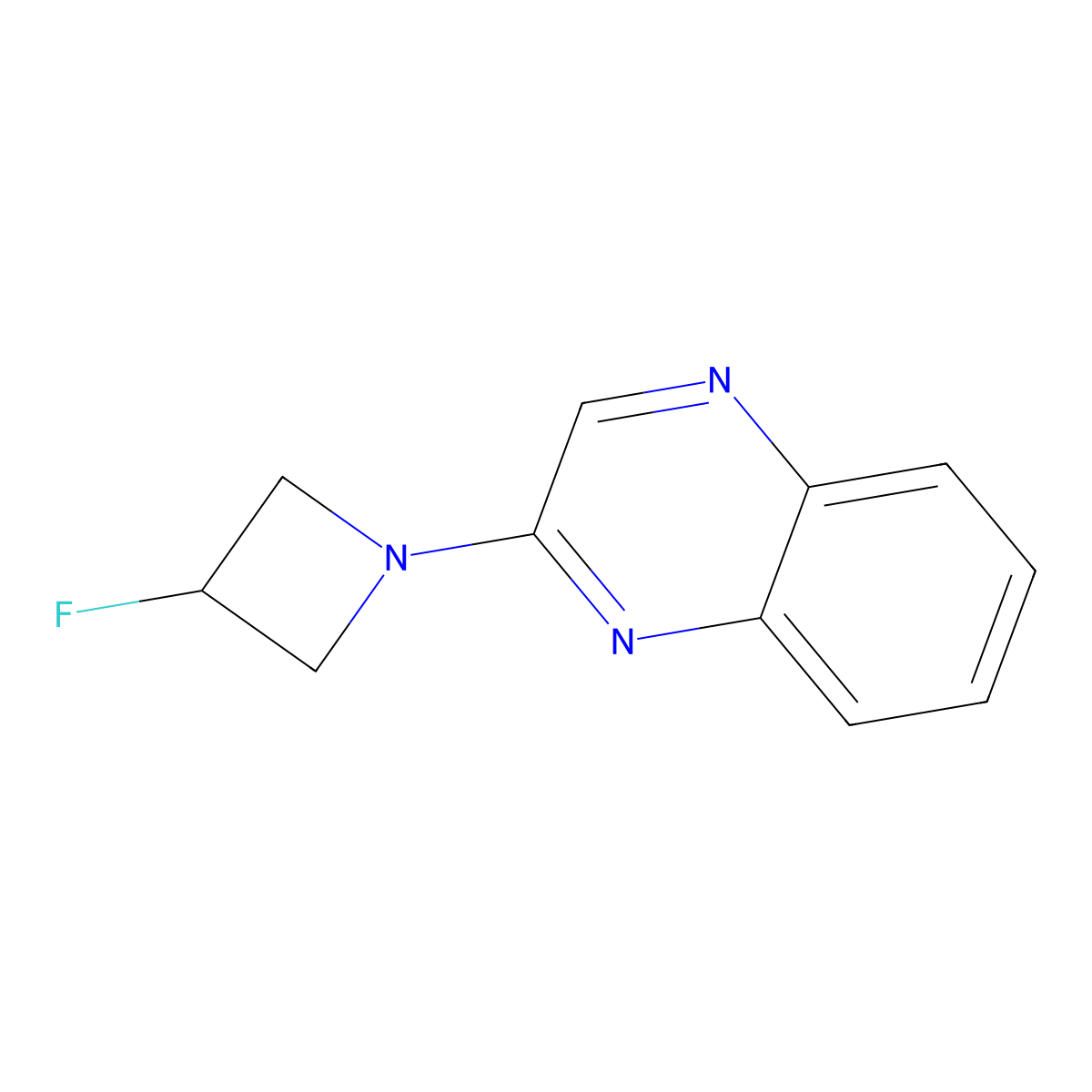 2-(3-Fluoroazetidin-1-yl)quinoxaline molecular structure, CAS 3054590-99-4