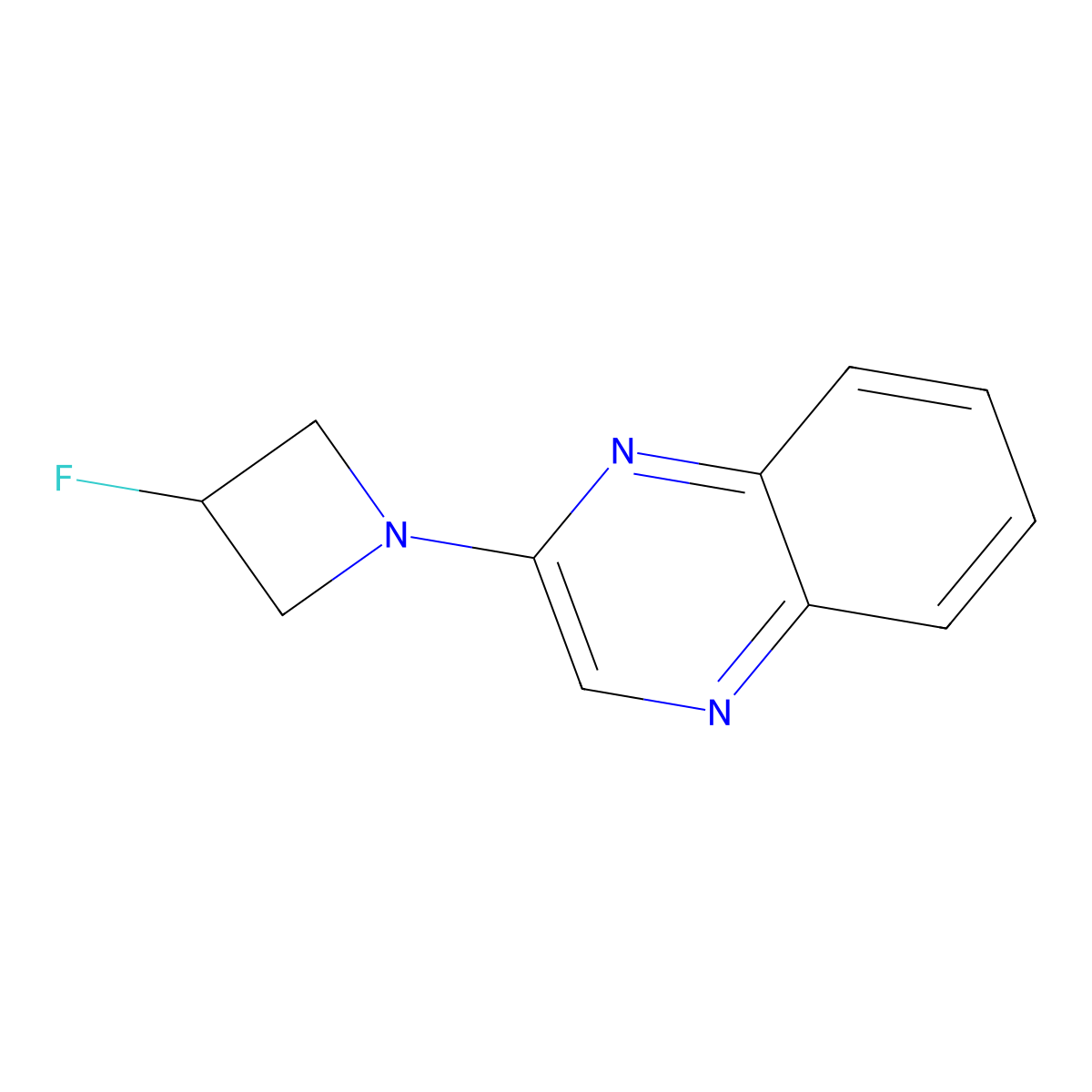 2-(3-Fluoroazetidin-1-yl)quinoxaline molecular structure, CAS 3054590-99-4