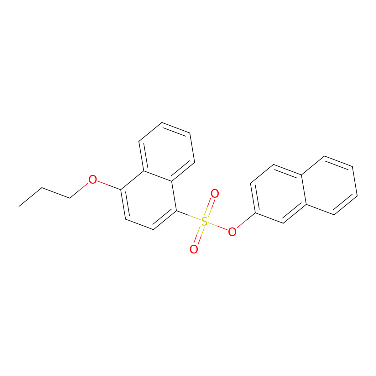 Naphthalen-2-yl 4-propoxynaphthalene-1-sulfonate molecular structure, CAS 3054591-19-1