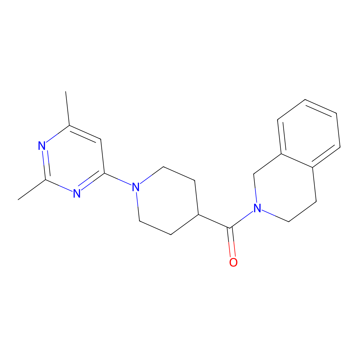 2-[1-(2,6-Dimethylpyrimidin-4-yl)piperidine-4-carbonyl]-1,2,3,4-tetrahydroisoquinoline molecular structure, CAS 3054591-24-8