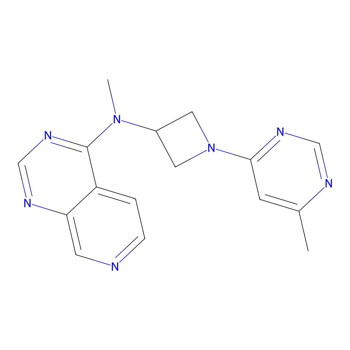 N-methyl-N-[1-(6-methylpyrimidin-4-yl)azetidin-3-yl]pyrido[3,4-d]pyrimidin-4-amine molecular structure, CAS 3054591-38-4