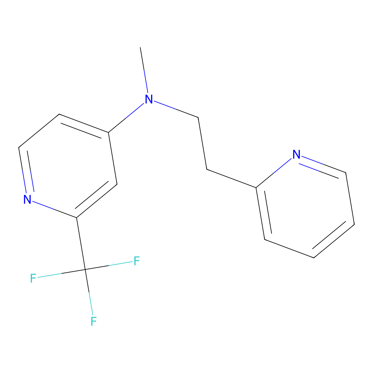 N-methyl-N-[2-(pyridin-2-yl)ethyl]-2-(trifluoromethyl)pyridin-4-amine molecular structure, CAS 3054591-48-6