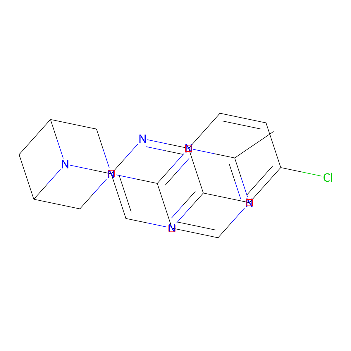 6-Chloro-2-[3-(2-methylpyrimidin-4-yl)-3,6-diazabicyclo[3.1.1]heptan-6-yl]quinoxaline molecular structure, CAS 3054591-51-1