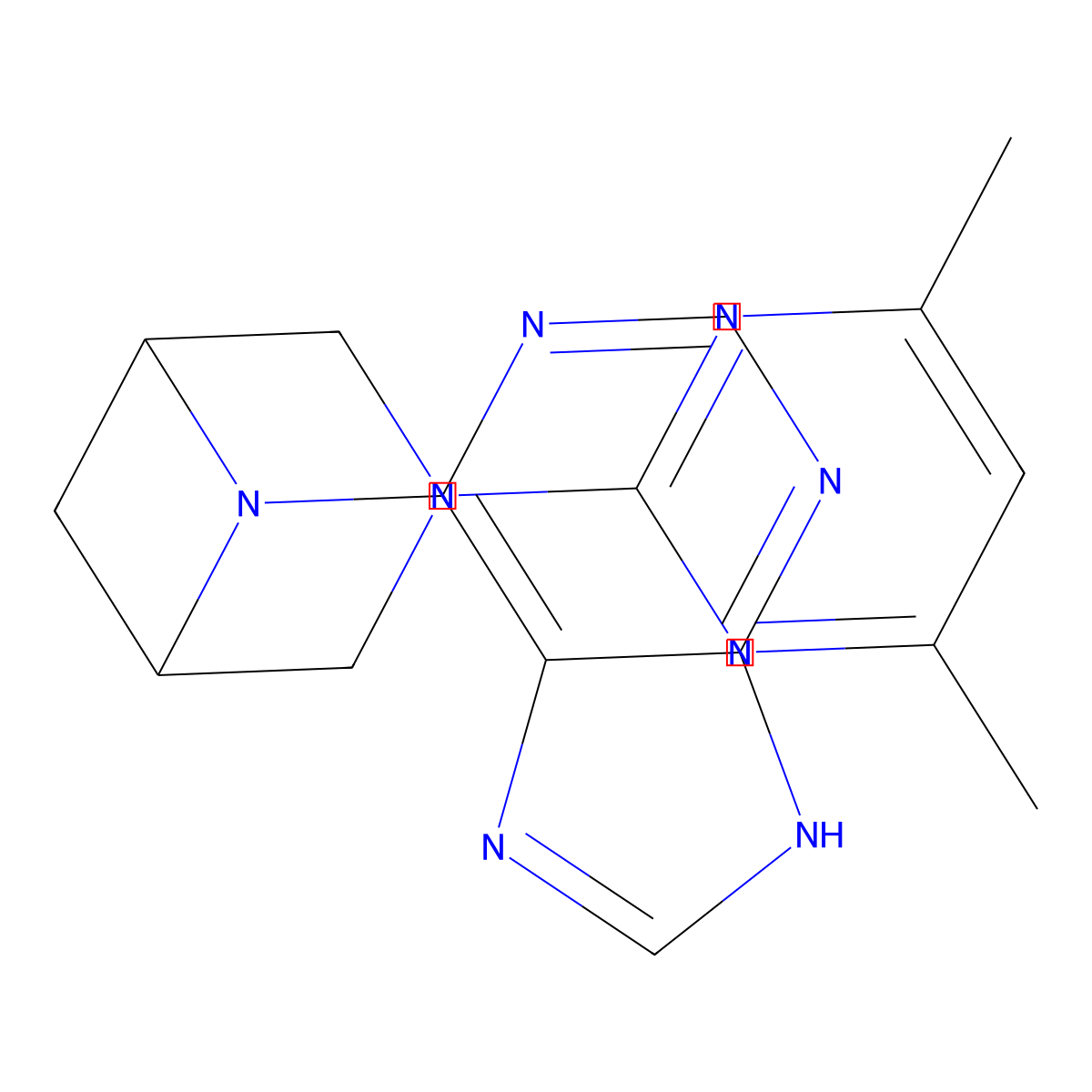 6-[3-(4,6-dimethylpyrimidin-2-yl)-3,6-diazabicyclo[3.1.1]heptan-6-yl]-9H-purine molecular structure, CAS 3054591-53-3