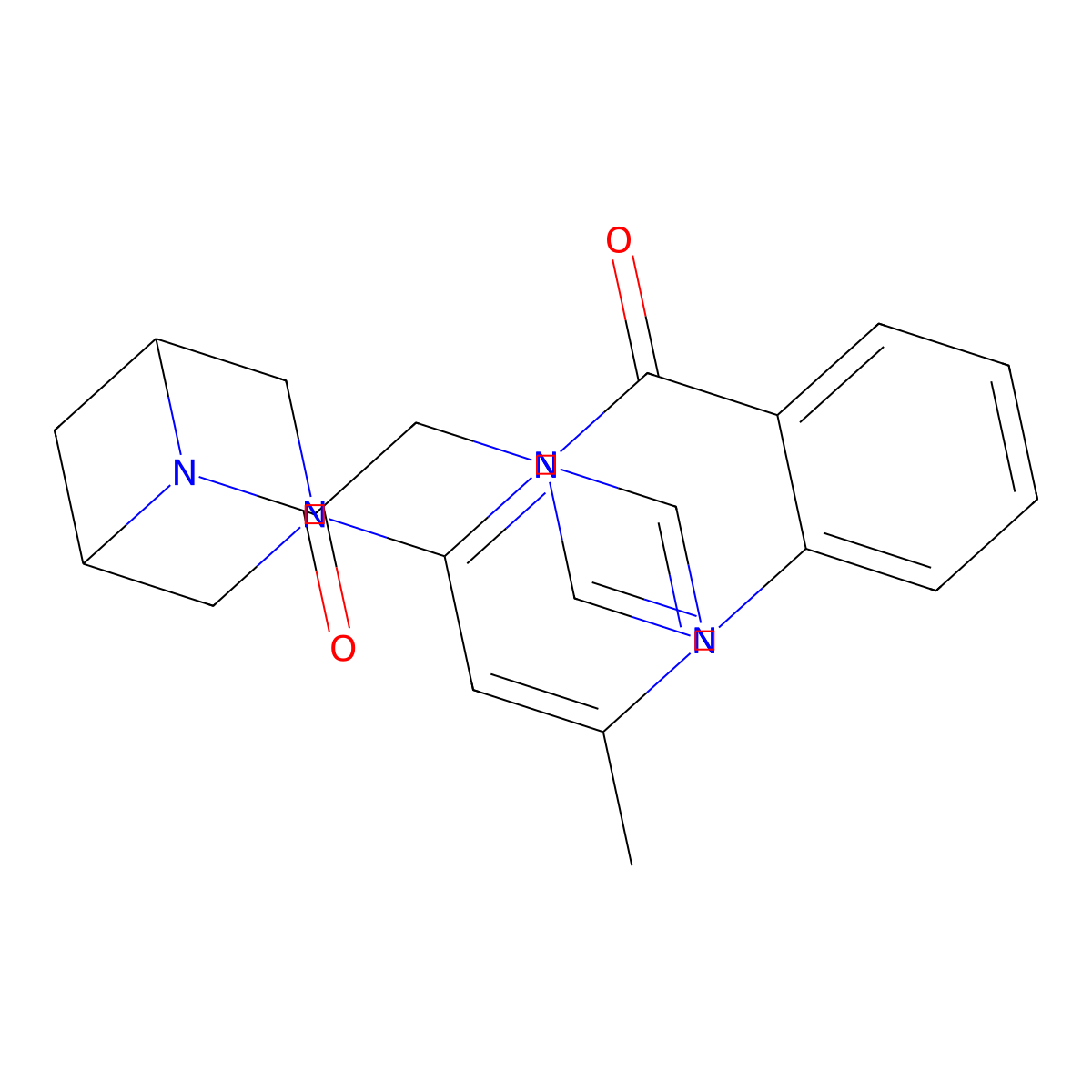 3-{2-[3-(6-Methylpyrimidin-4-yl)-3,6-diazabicyclo[3.1.1]heptan-6-yl]-2-oxoethyl}-3,4-dihydroquinazolin-4-one molecular structure, CAS 3054591-85-1