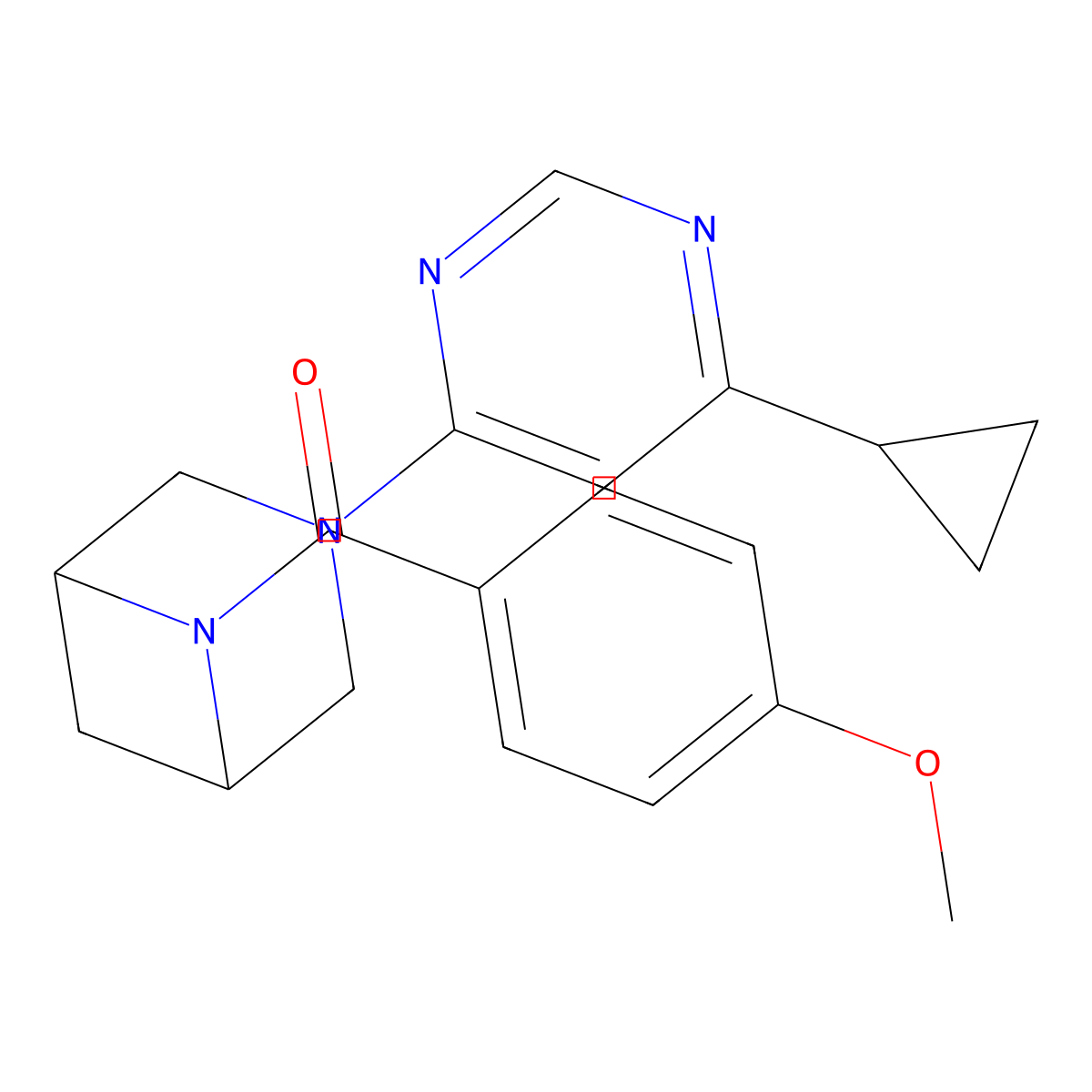3-(6-Cyclopropylpyrimidin-4-yl)-6-(4-methoxybenzoyl)-3,6-diazabicyclo[3.1.1]heptane molecular structure, CAS 3054592-03-6