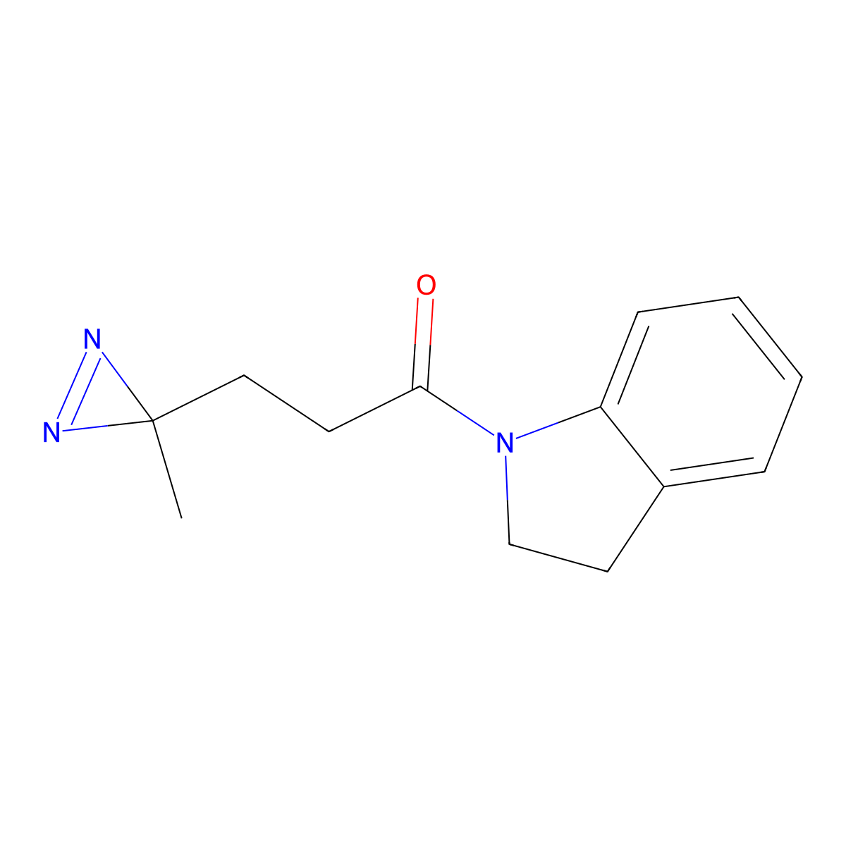 1-(2,3-dihydro-1H-indol-1-yl)-3-(3-methyl-3H-diazirin-3-yl)propan-1-one molecular structure, CAS 3054592-05-8