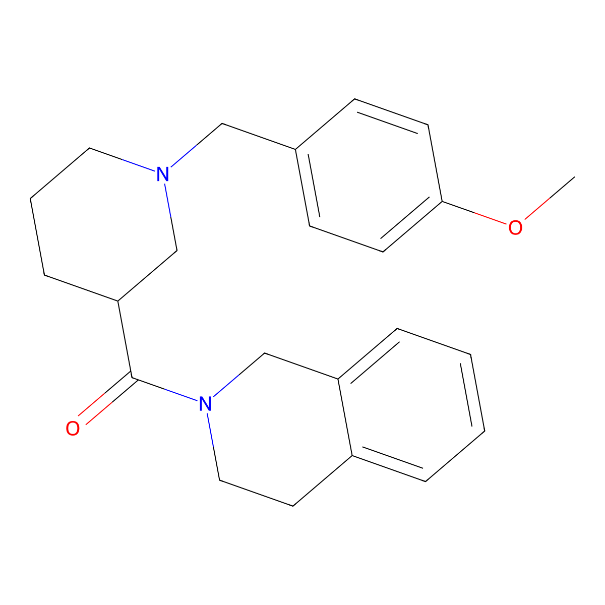 2-{1-[(4-Methoxyphenyl)methyl]piperidine-3-carbonyl}-1,2,3,4-tetrahydroisoquinoline molecular structure, CAS 3054592-11-6