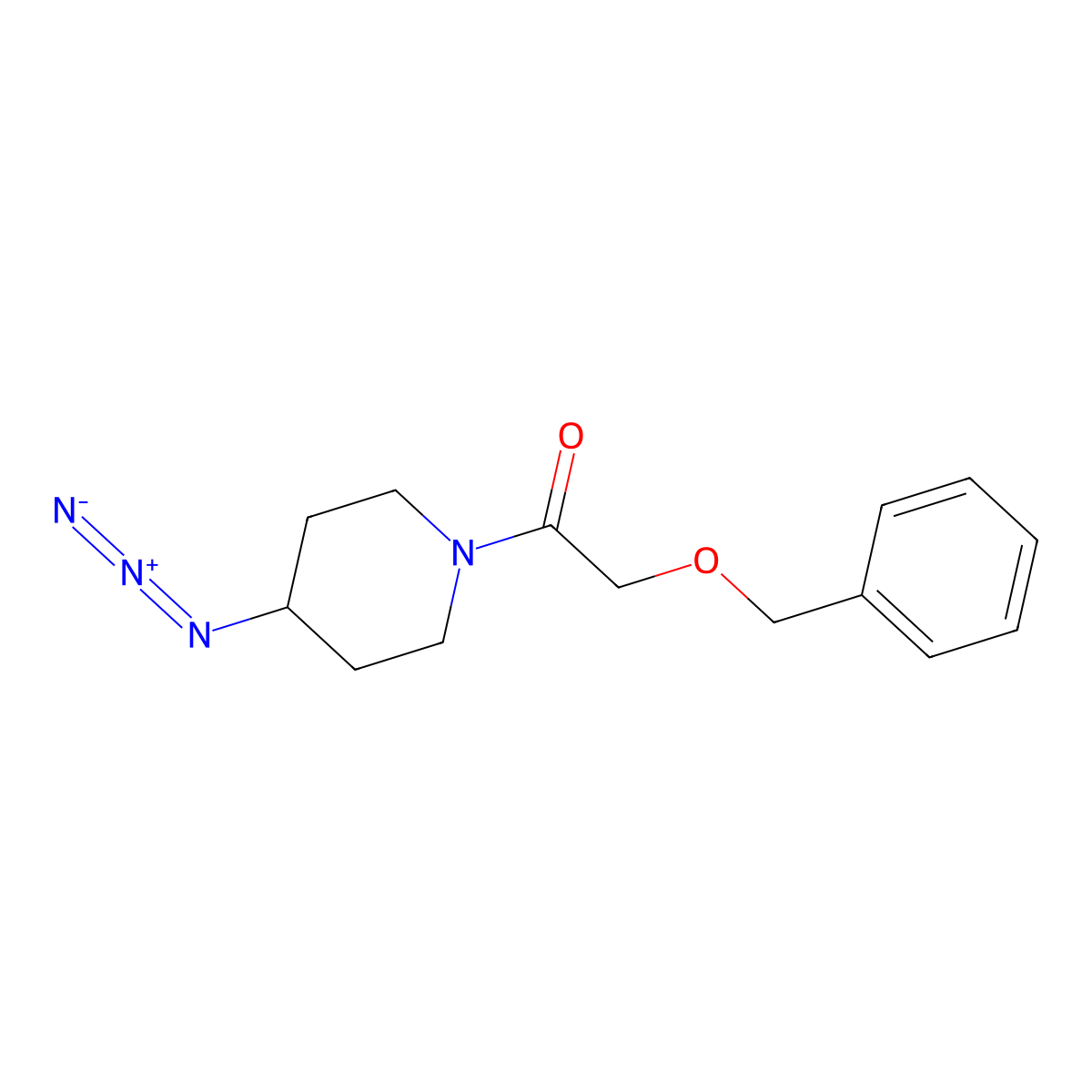 1-(4-Azidopiperidin-1-yl)-2-(benzyloxy)ethan-1-one molecular structure, CAS 3054592-42-3