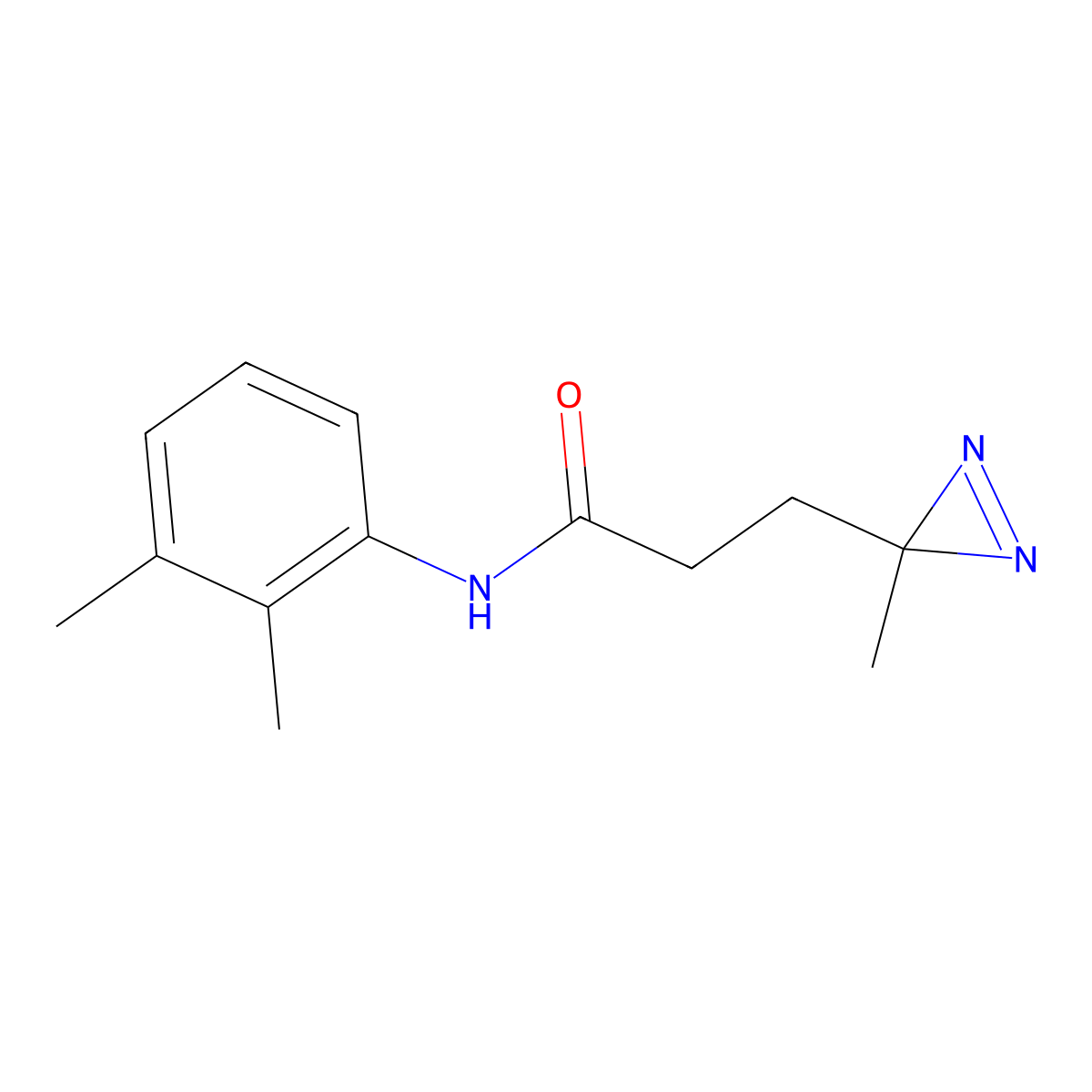 N-(2,3-dimethylphenyl)-3-(3-methyl-3H-diazirin-3-yl)propanamide molecular structure, CAS 3054592-56-9