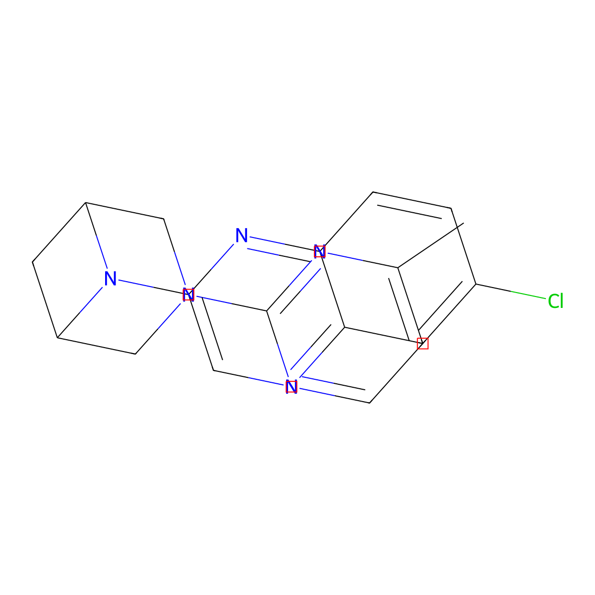 6-Chloro-2-[3-(4-methylpyrimidin-2-yl)-3,6-diazabicyclo[3.1.1]heptan-6-yl]quinoxaline molecular structure, CAS 3054592-75-2