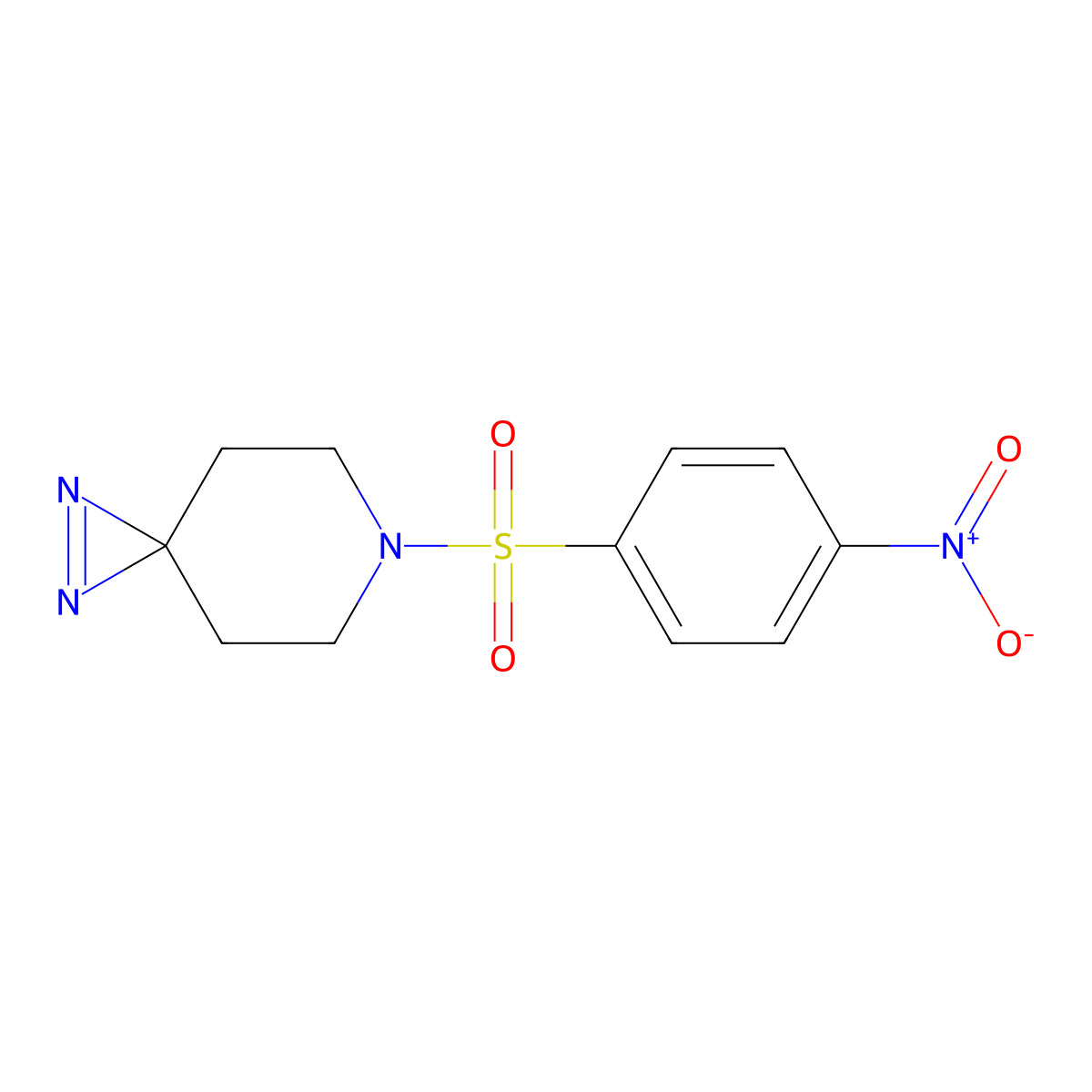 6-(4-Nitrobenzenesulfonyl)-1,2,6-triazaspiro[2.5]oct-1-ene molecular structure, CAS 3054593-00-6