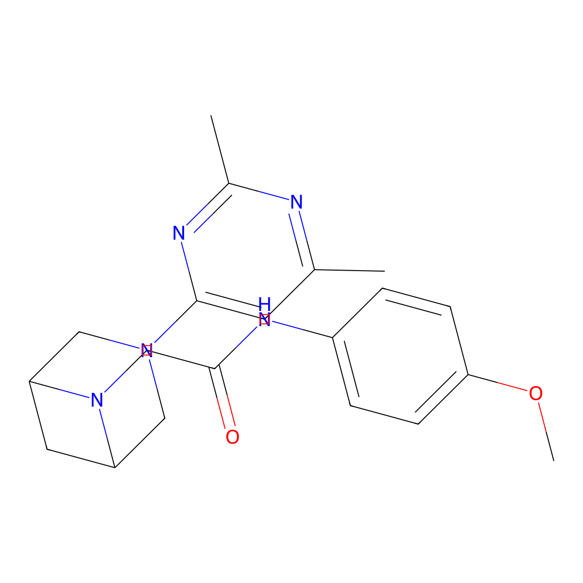 2-[3-(2,6-dimethylpyrimidin-4-yl)-3,6-diazabicyclo[3.1.1]heptan-6-yl]-N-(4-methoxyphenyl)acetamide molecular structure, CAS 3054593-40-4
