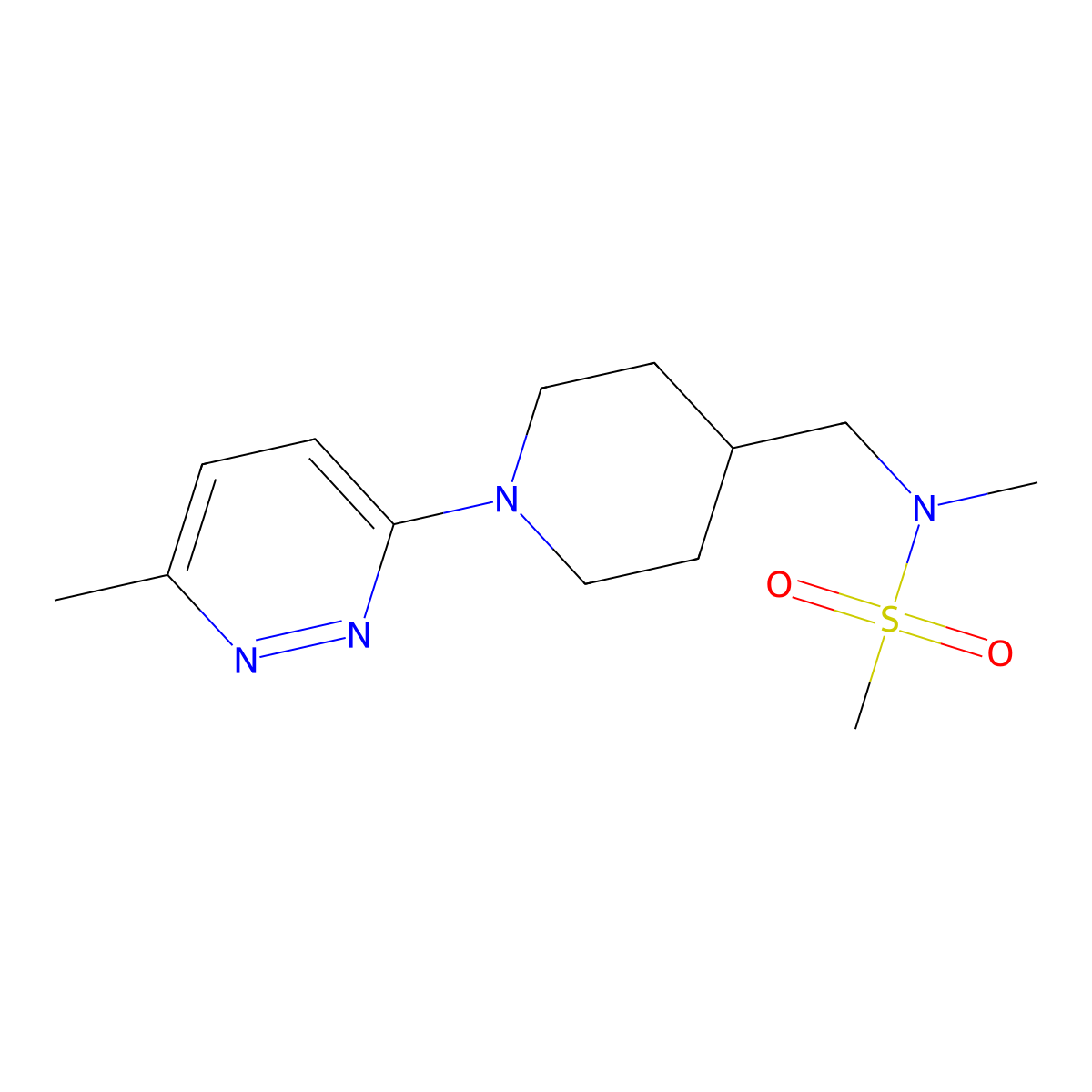 N-methyl-N-{[1-(6-methylpyridazin-3-yl)piperidin-4-yl]methyl}methanesulfonamide molecular structure, CAS 3054593-58-4