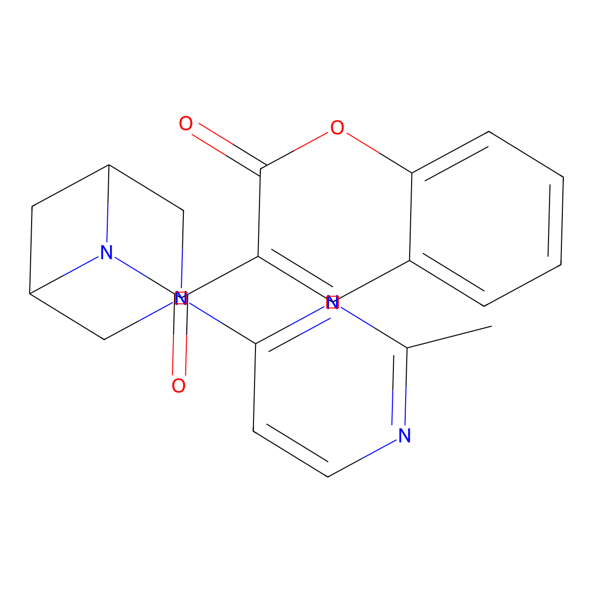 3-[3-(2-Methylpyrimidin-4-yl)-3,6-diazabicyclo[3.1.1]heptane-6-carbonyl]chromen-2-one molecular structure, CAS 3054593-64-2