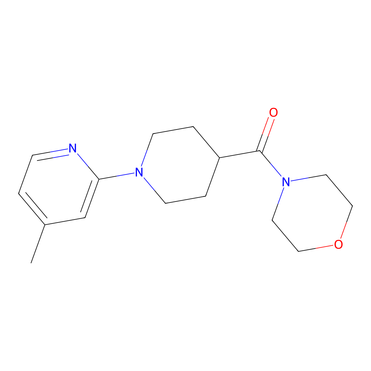 4-[1-(4-Methylpyridin-2-yl)piperidine-4-carbonyl]morpholine molecular structure, CAS 3054593-74-4