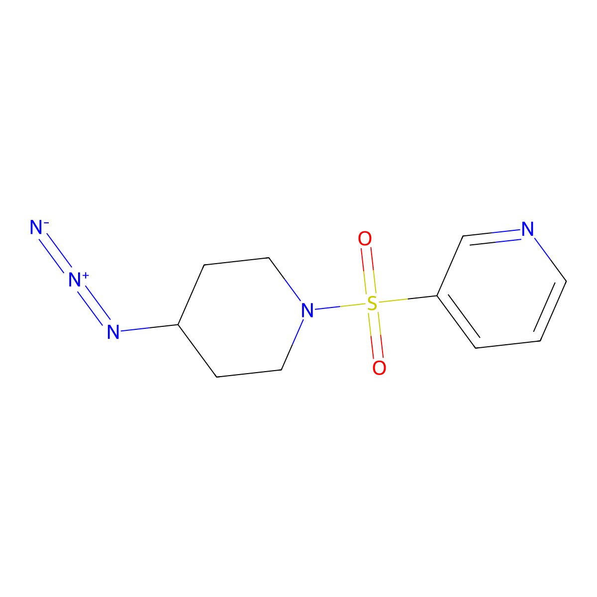3-[(4-Azidopiperidin-1-yl)sulfonyl]pyridine molecular structure, CAS 3054593-77-7