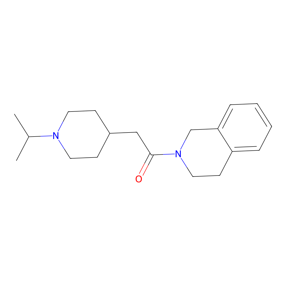 2-[1-(Propan-2-yl)piperidin-4-yl]-1-(1,2,3,4-tetrahydroisoquinolin-2-yl)ethan-1-one molecular structure, CAS 3054593-89-1