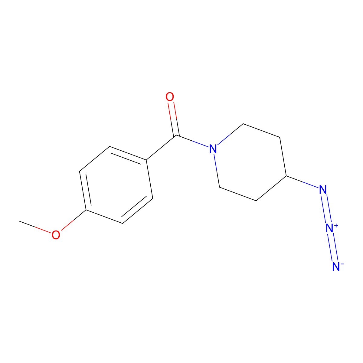 4-Azido-1-(4-methoxybenzoyl)piperidine molecular structure, CAS 3054593-98-2