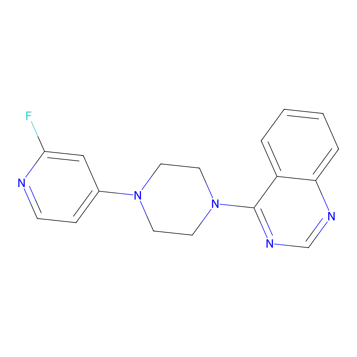 4-[4-(2-Fluoropyridin-4-yl)piperazin-1-yl]quinazoline molecular structure, CAS 3054594-37-2