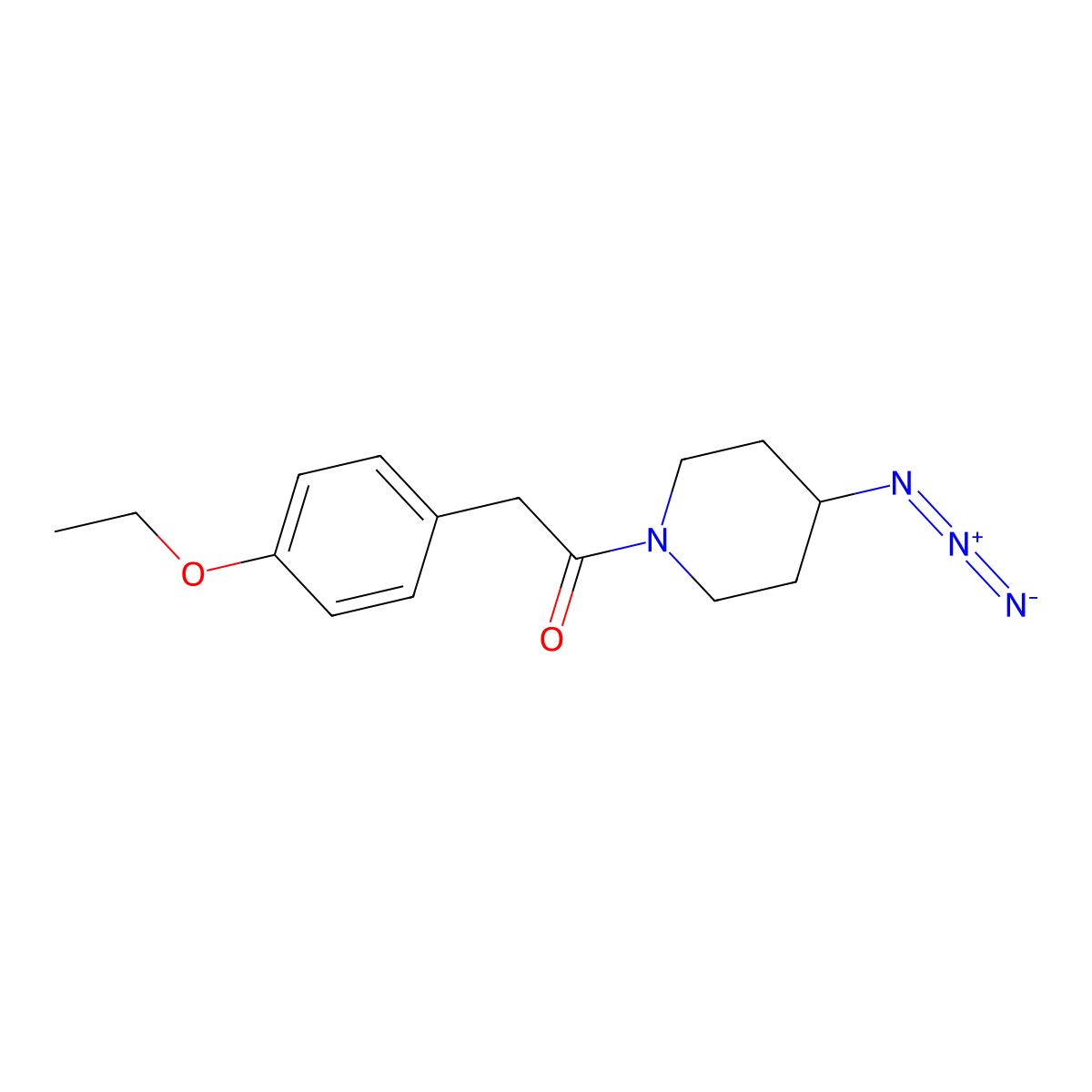 1-(4-Azidopiperidin-1-yl)-2-(4-ethoxyphenyl)ethan-1-one molecular structure, CAS 3054594-40-7