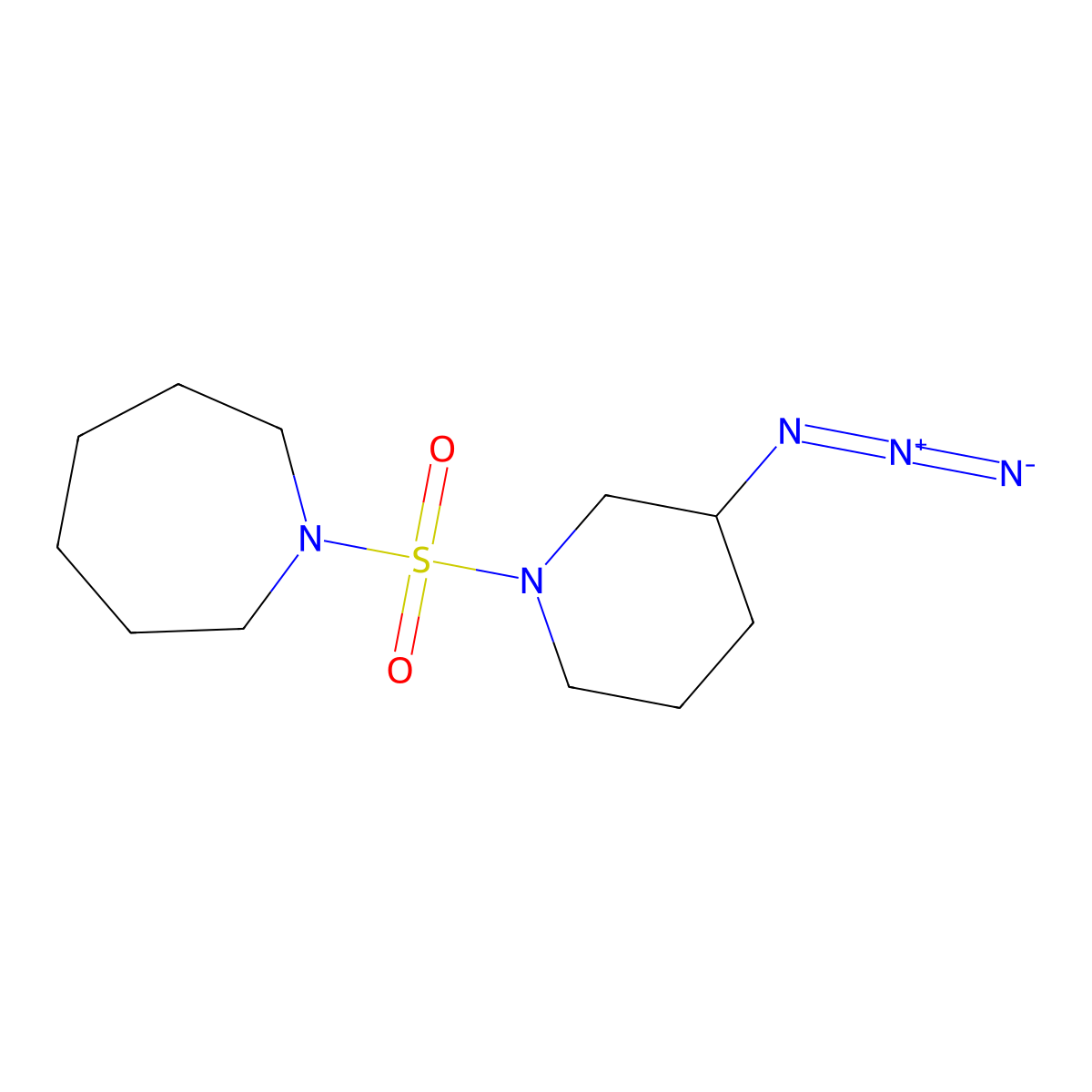 1-[(3-Azidopiperidin-1-yl)sulfonyl]azepane molecular structure, CAS 3054594-90-7
