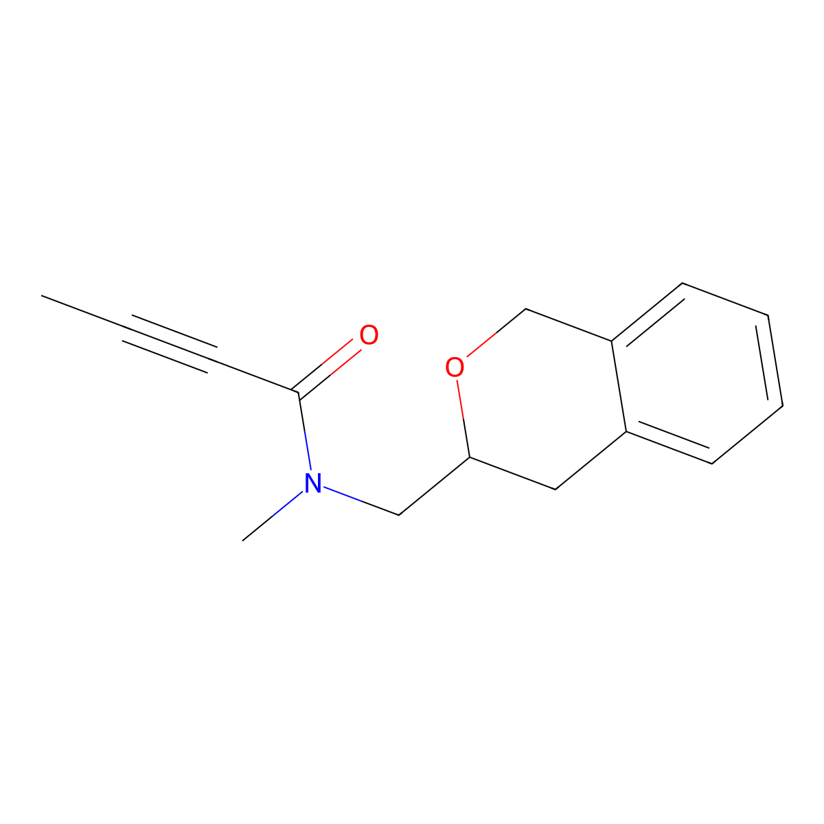 N-[(3,4-dihydro-1H-2-benzopyran-3-yl)methyl]-N-methylbut-2-ynamide molecular structure, CAS 3054595-71-7