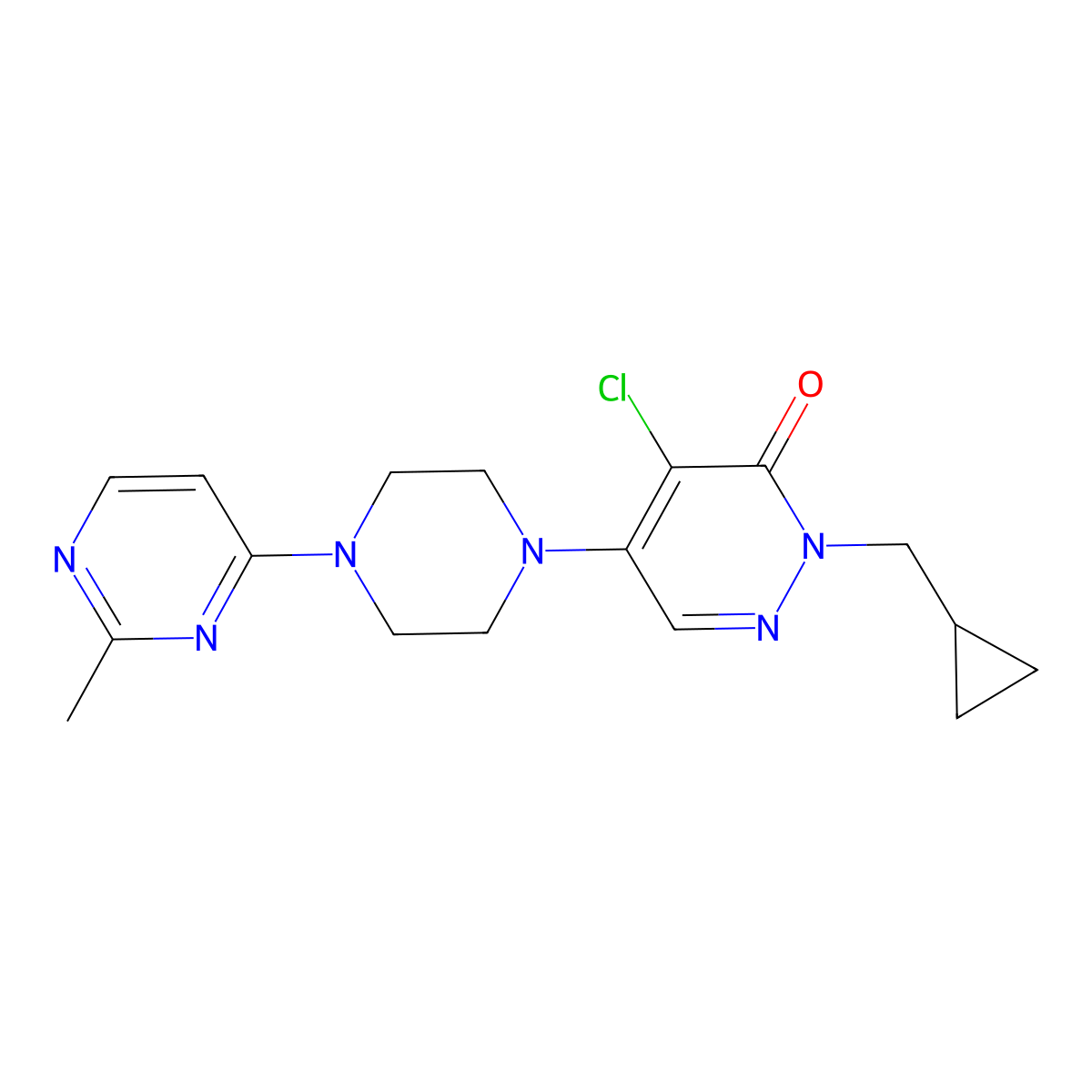 4-Chloro-2-(cyclopropylmethyl)-5-[4-(2-methylpyrimidin-4-yl)piperazin-1-yl]-2,3-dihydropyridazin-3-one molecular structure, CAS 3054595-95-5