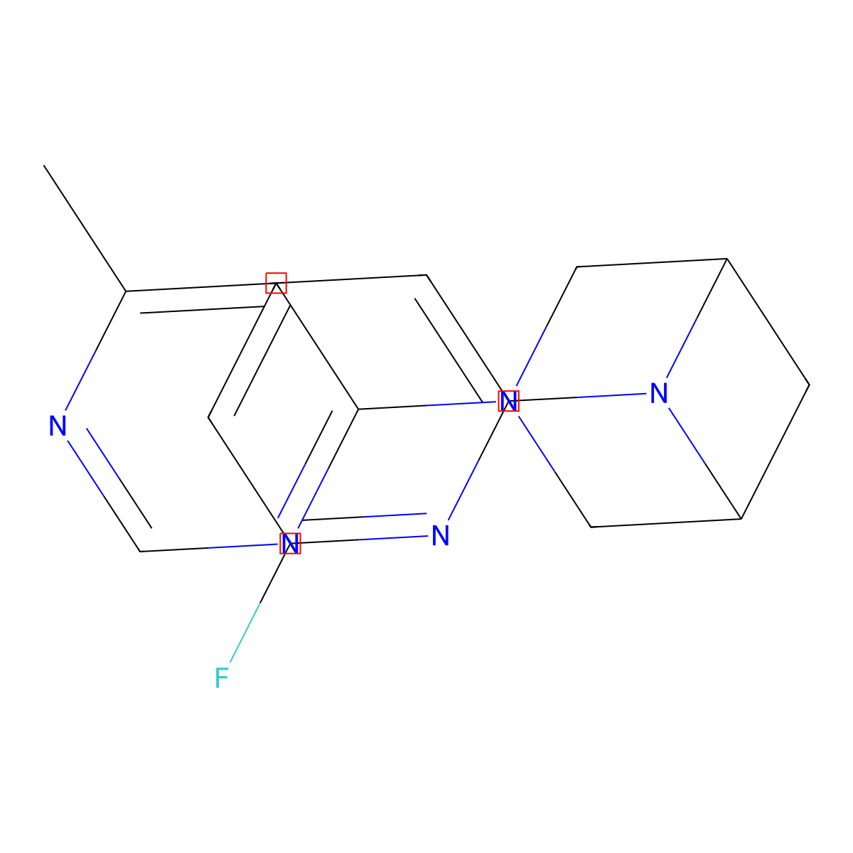 6-(6-Fluoropyridin-2-yl)-3-(6-methylpyrimidin-4-yl)-3,6-diazabicyclo[3.1.1]heptane molecular structure, CAS 3054595-99-9