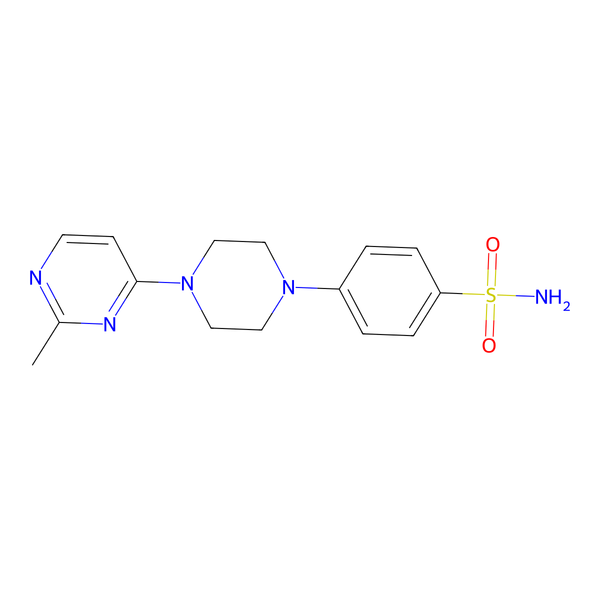 4-[4-(2-Methylpyrimidin-4-yl)piperazin-1-yl]benzene-1-sulfonamide molecular structure, CAS 3054596-07-2