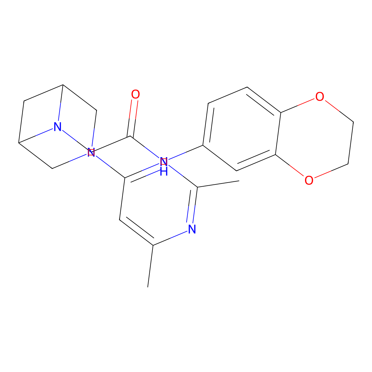 N-(2,3-dihydro-1,4-benzodioxin-6-yl)-2-[3-(2,6-dimethylpyrimidin-4-yl)-3,6-diazabicyclo[3.1.1]heptan-6-yl]acetamide molecular structure, CAS 3054596-85-6