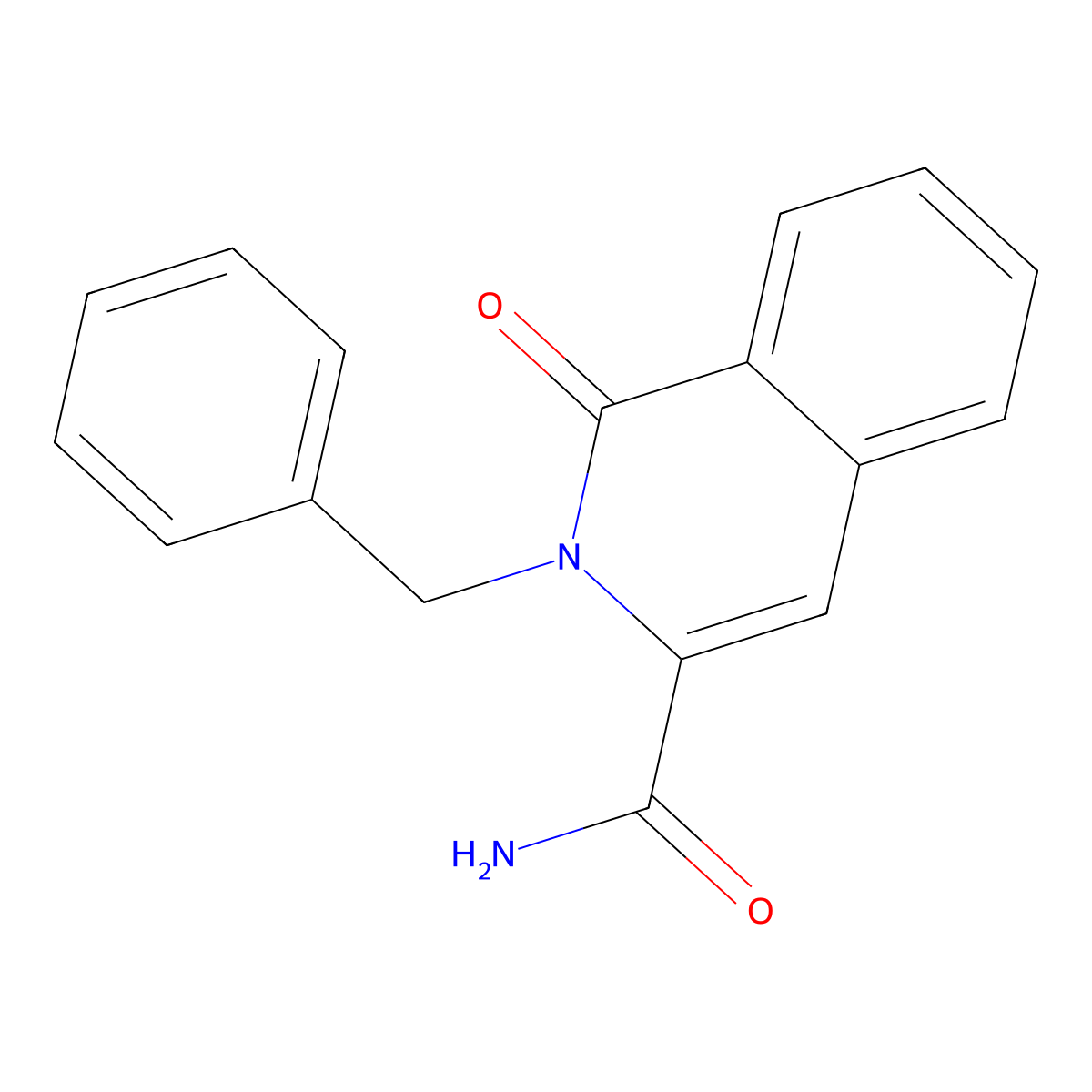2-Benzyl-1-oxo-1,2-dihydroisoquinoline-3-carboxamide molecular structure, CAS 3054596-96-9
