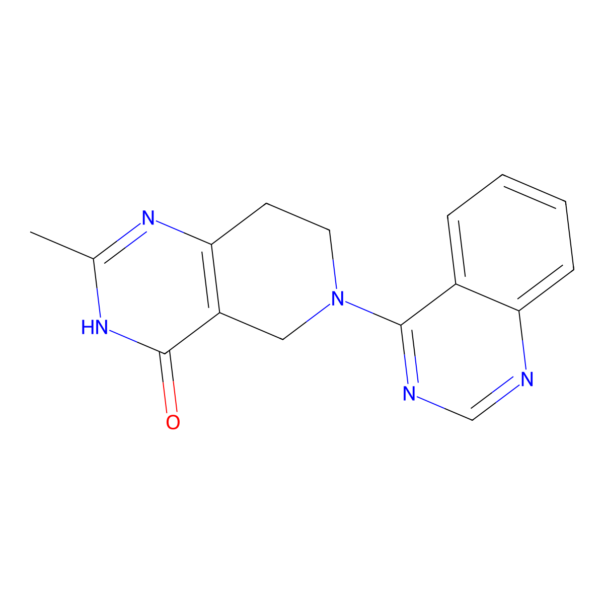 2-methyl-6-(quinazolin-4-yl)-3H,4H,5H,6H,7H,8H-pyrido[4,3-d]pyrimidin-4-one molecular structure, CAS 3054597-00-8