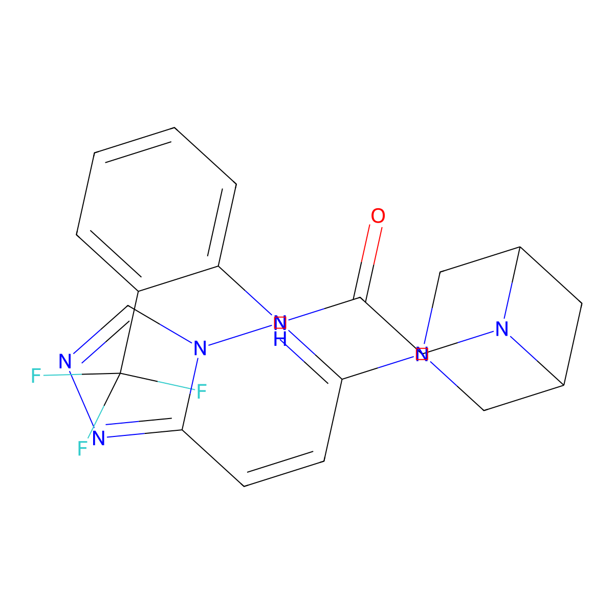 2-(3-{[1,2,4]triazolo[4,3-b]pyridazin-6-yl}-3,6-diazabicyclo[3.1.1]heptan-6-yl)-N-[2-(trifluoromethyl)phenyl]acetamide molecular structure, CAS 3054597-30-4